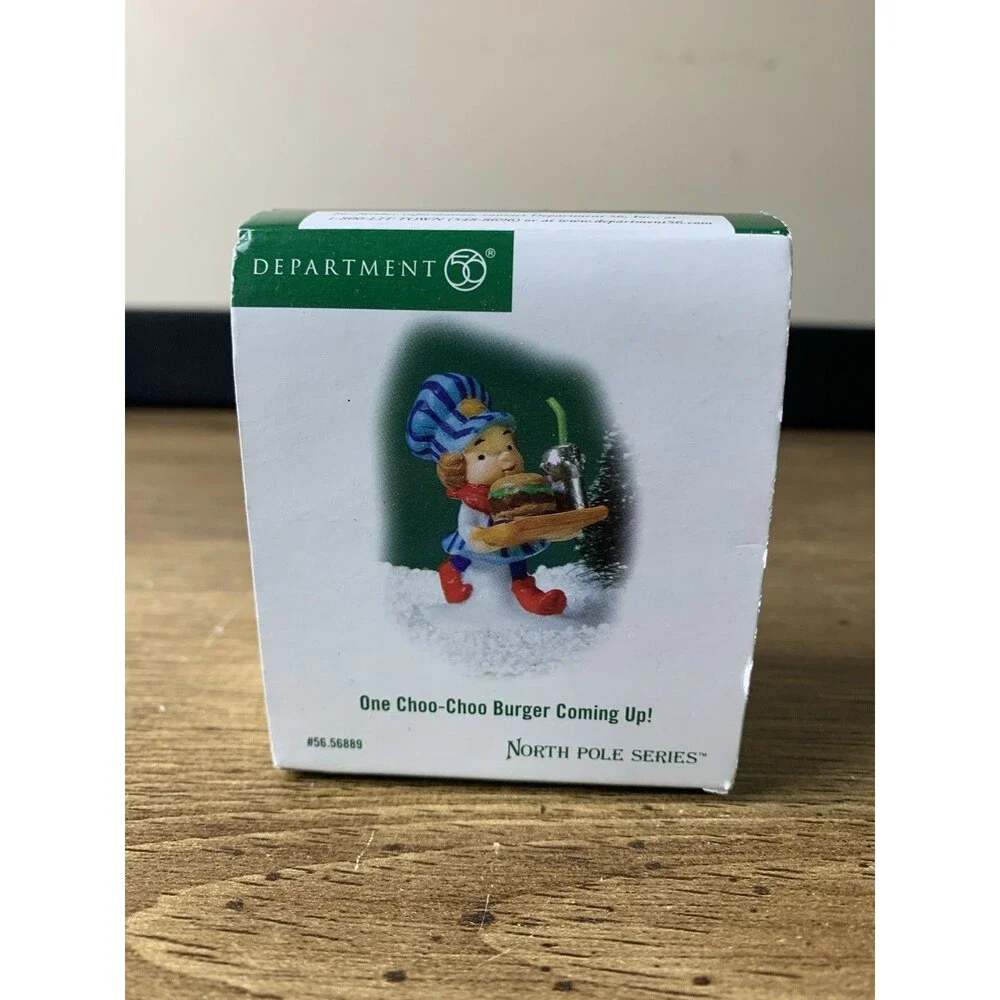 Dept. 56 North Pole Series One Choo-Choo Burger Coming Up Miniature Figure